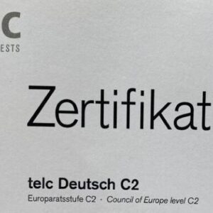 Telc C2 Zertifikat kaufen