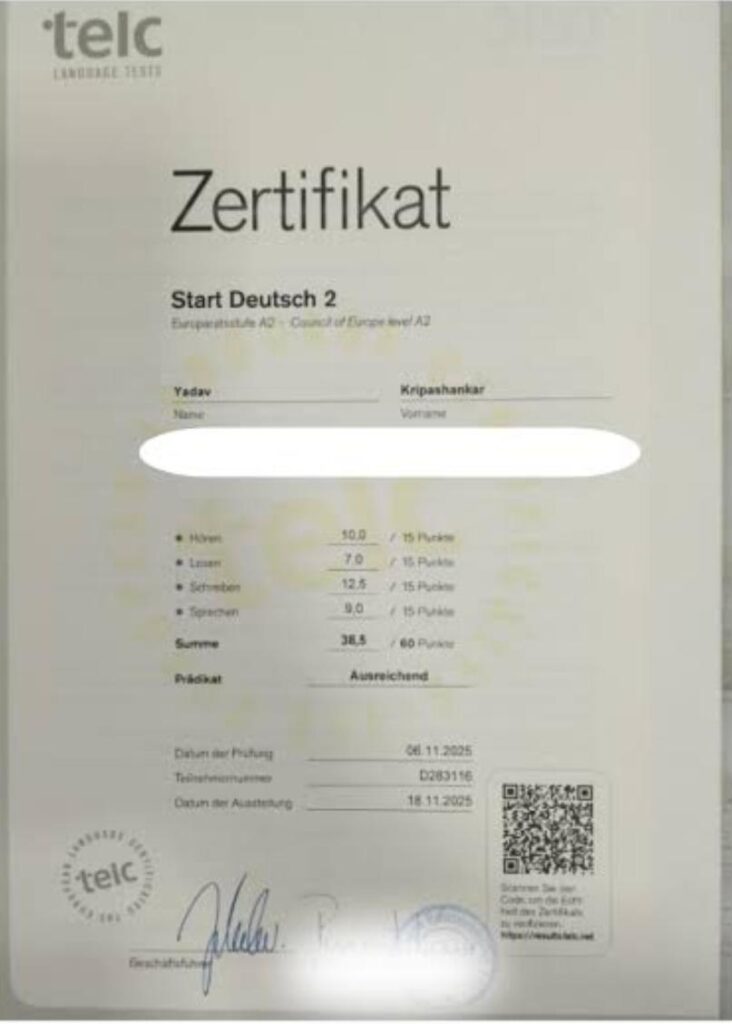 Telc A2 Zertifikat kaufen