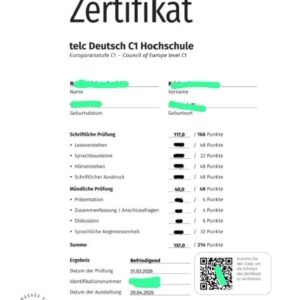 Telc C1 Zertifikat kaufen