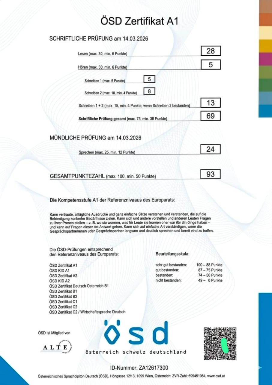 ÖSD Zertifikat kaufen