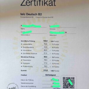 Telc B2 Zertifikat kaufen