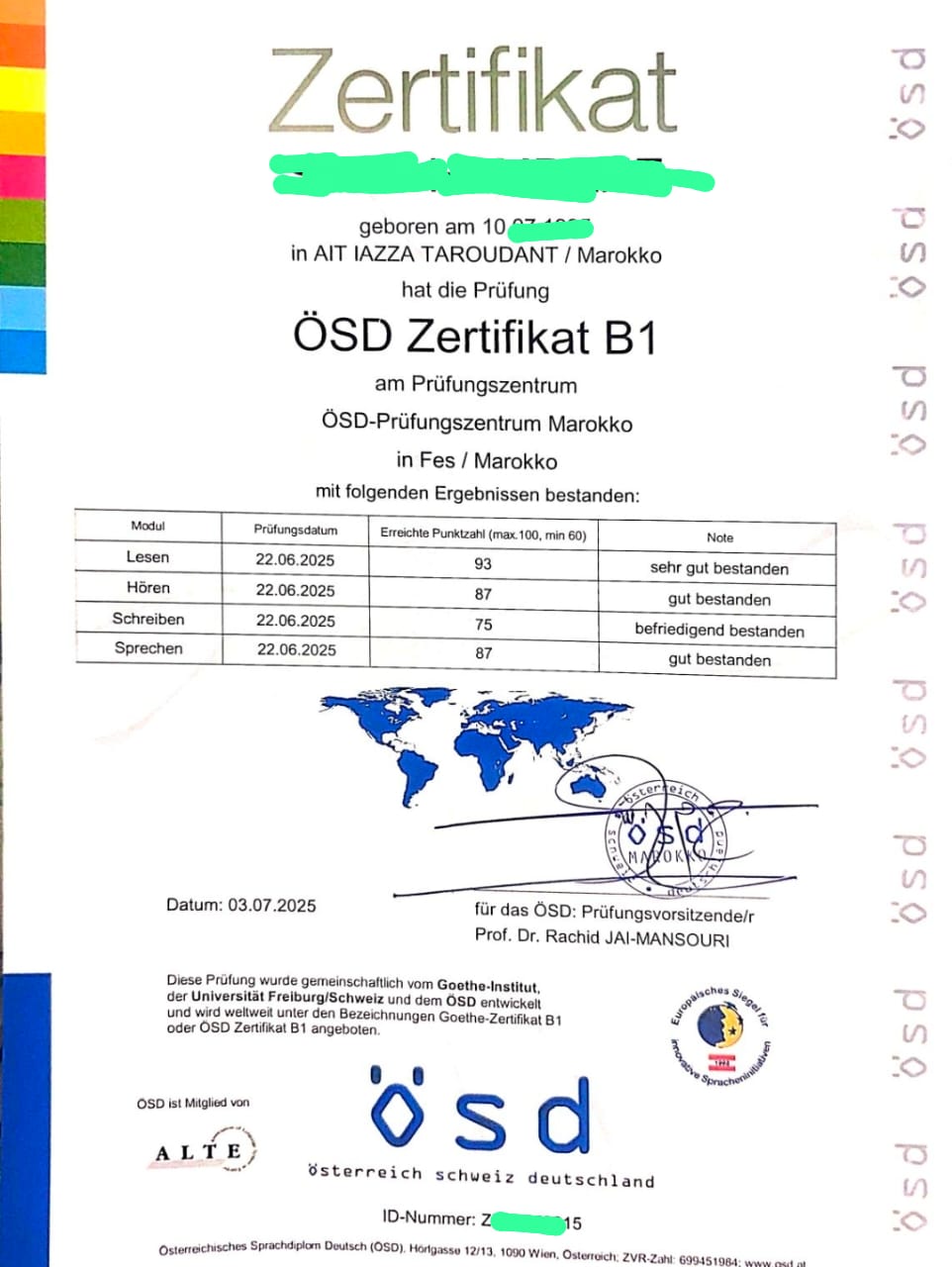 OSD B1 Zertifikat kaufen